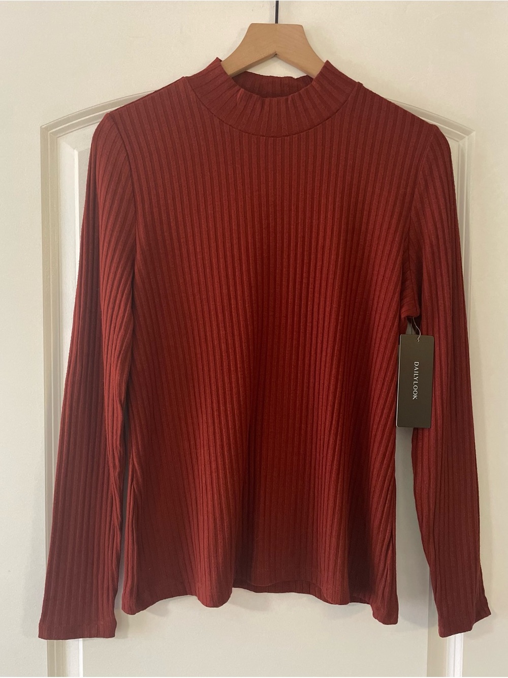 Liverpool Los Angeles Ribbed Knit Sweater - Cinnamon Size XL NWT